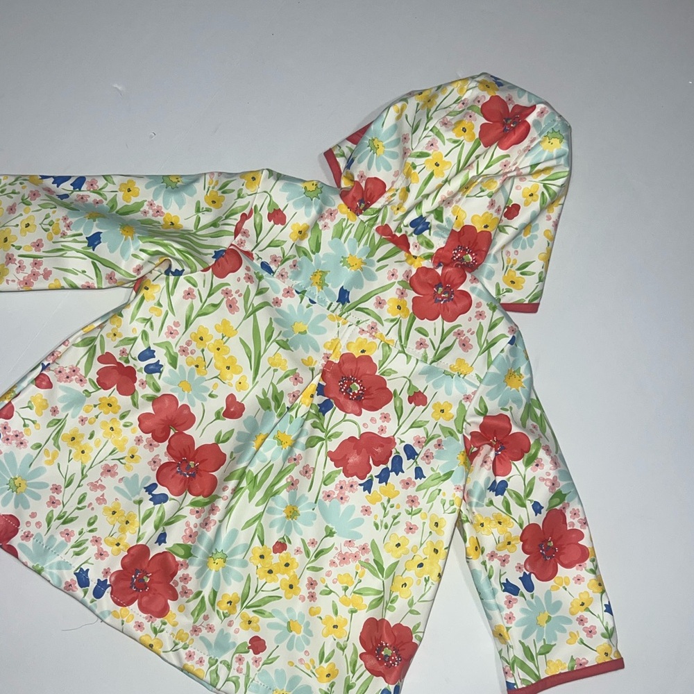 Little Me Colorful Floral Raincoat - Picture 6 of 9